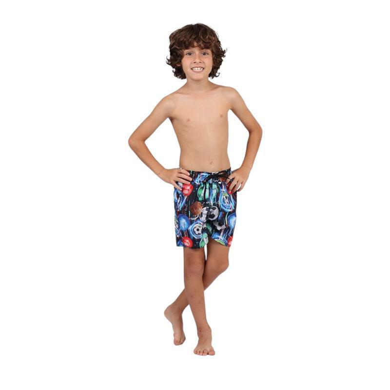 Short Infantil Menino para Nadar Poliester Bolas Siri 38521 Short Infantil Magazine Luiza